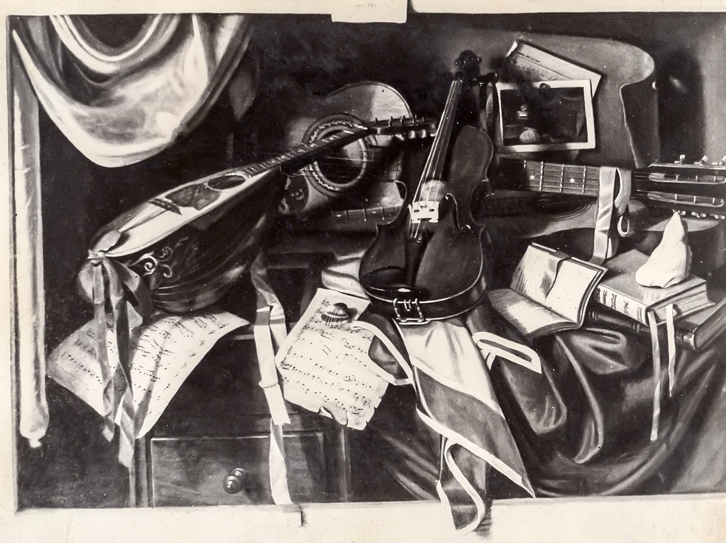 Strumenti musicali, 1958 — dipinto di Carmine Conversano